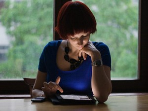 woman reading