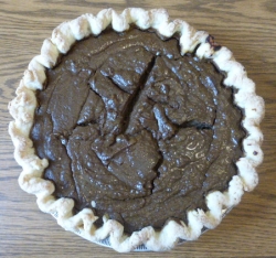 Jennifer Stevenson's pumpkin chocolate pie